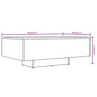 Tavolino da Salotto Rovere Fumo 85x55x31cm in Legno Multistrato cod mxl 19632