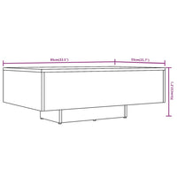 Tavolino da Salotto Rovere Marrone 85x55x31cm Legno Multistrato cod mxl 7864