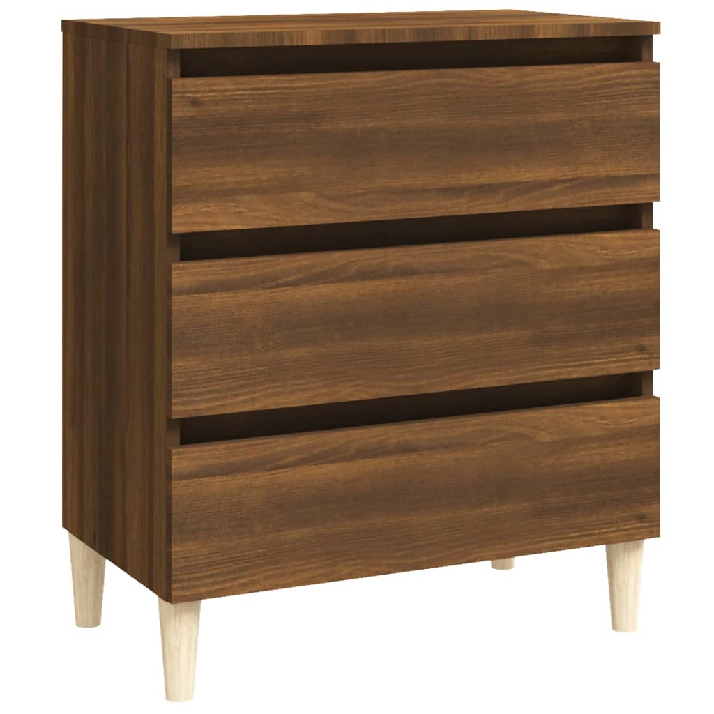 Credenza Rovere Marrone 60x35x69 cm in Legno Multistrato