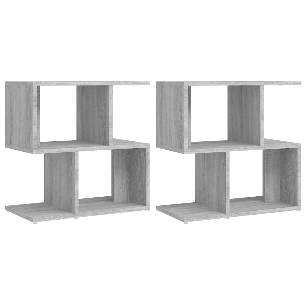 Comodini Grigio Sonoma 2pz 50x30x51,5 cm in Legno Multistrato 815831