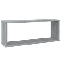 Mensole Cubo Muro 2 pz Grigio Sonoma 60x15x23 Legno Multistrato 815927