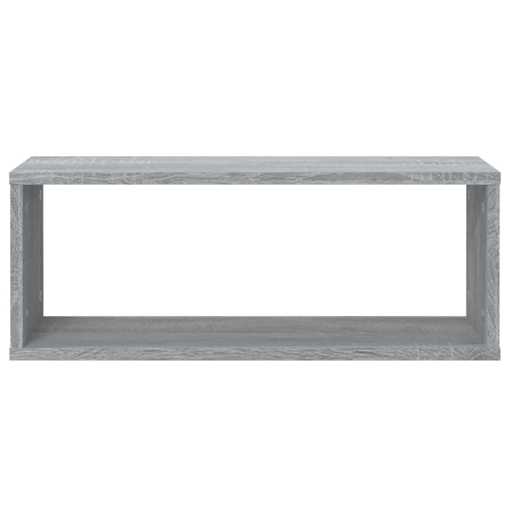 Mensole Cubo Muro 2 pz Grigio Sonoma 60x15x23 Legno Multistrato