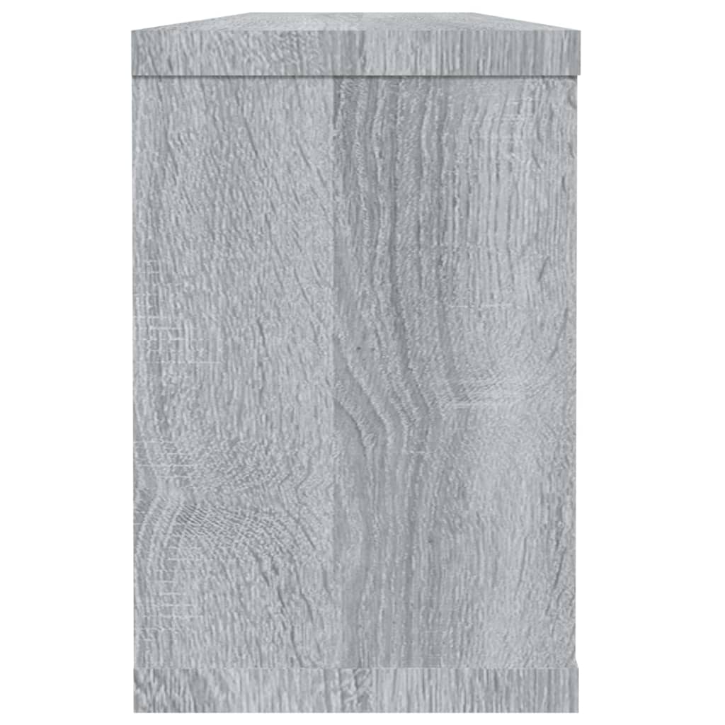 Mensole Cubo Muro 4 pz Grigio Sonoma 60x15x23 Legno Multistrato cod mxl 46070