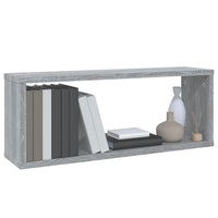 Mensole Cubo Muro 4 pz Grigio Sonoma 60x15x23 Legno Multistrato cod mxl 46070