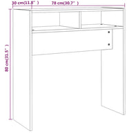 Tavolino Consolle Grigio Sonoma 78x30x80 cm Legno Multistrato cod mxl 10290