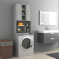 Mobile per Lavatrice Grigio Sonoma 64x25,5x190 cm 815958