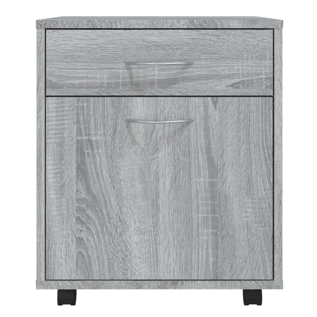 Armadietto con Ruote Grigio Sonoma 45x38x54cm Legno Multistrato cod mxl 46458