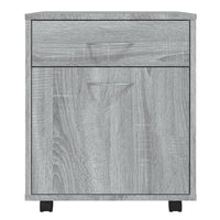 Armadietto con Ruote Grigio Sonoma 45x38x54cm Legno Multistrato 815964