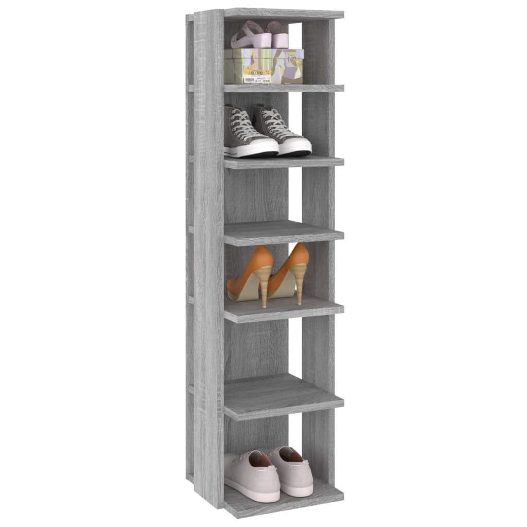 Scarpiere 2 pz Grigio Sonoma 27,5x27x102cm in Legno Multistrato 815975