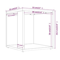 Tavolino Salotto Grigio Sonoma 33x33x34,5 cm Legno Multistrato 816021