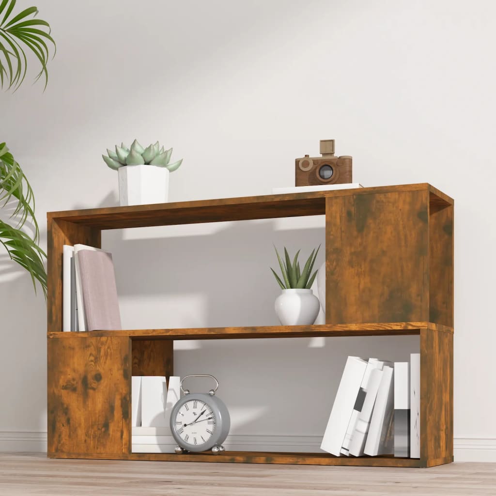 Libreria Rovere Fumo 100x24x63 cm in Legno Multistrato cod mxl 15958