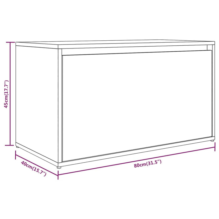 Panca da Ingresso 80x40x45 cm Rovere Fumo in Legno Multistrato cod mxl 47964