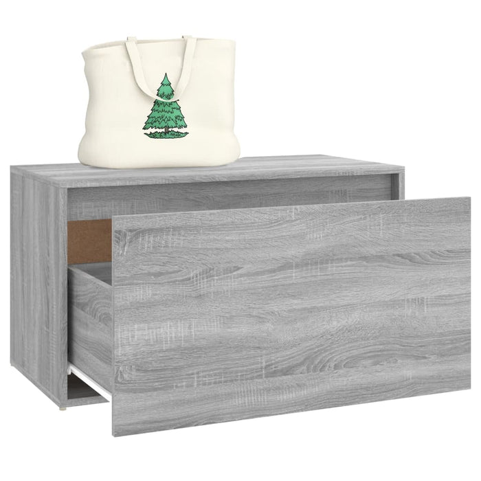 Panca da Ingresso 80x40x45 cm Grigio Sonoma Legno Multistrato cod mxl 50137