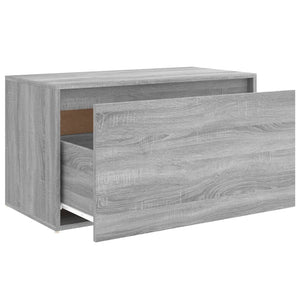 Panca da Ingresso 80x40x45 cm Grigio Sonoma Legno Multistrato cod mxl 50137