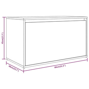 Panca da Ingresso 80x40x45 cm Grigio Sonoma Legno Multistrato cod mxl 50137