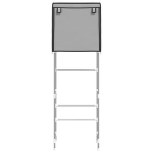 Rastrelliera per Bagno a 2 Livelli Grigia 56x30x170 cm Ferro 343141