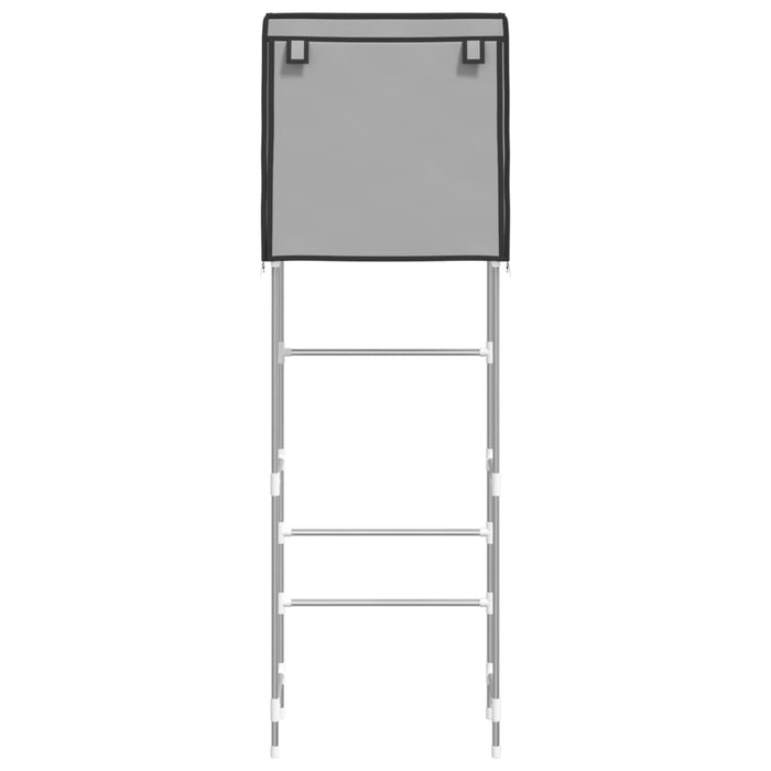 Rastrelliera per Bagno a 2 Livelli Grigia 56x30x170 cm Ferro 343141