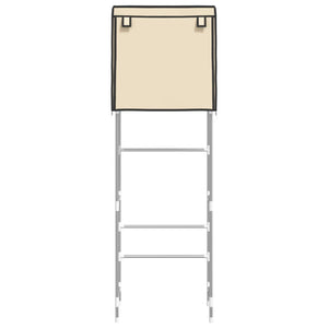 Rastrelliera per Bagno a 2 Livelli Crema 56x30x170 cm Ferro 343142