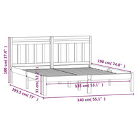 Giroletto in Legno Massello 135x190 cm 4FT6 Double cod mxl 54287