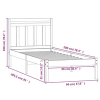 Giroletto in Legno Massello di Pino 90x200 cm cod mxl 60224