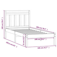 Giroletto in Legno Massello di Pino 100x200 cm 3100579