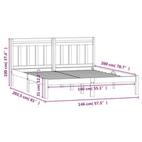 Giroletto Miele in Legno Massello di Pino 140x200 cm 3100592