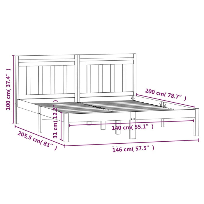 Giroletto Miele in Legno Massello di Pino 140x200 cm 3100592