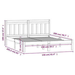 Giroletto in Legno Massello 150x200 cm 5FT King Size cod mxl 30722