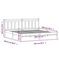 Giroletto in Legno Massello di Pino 160x200 cm cod mxl 57922