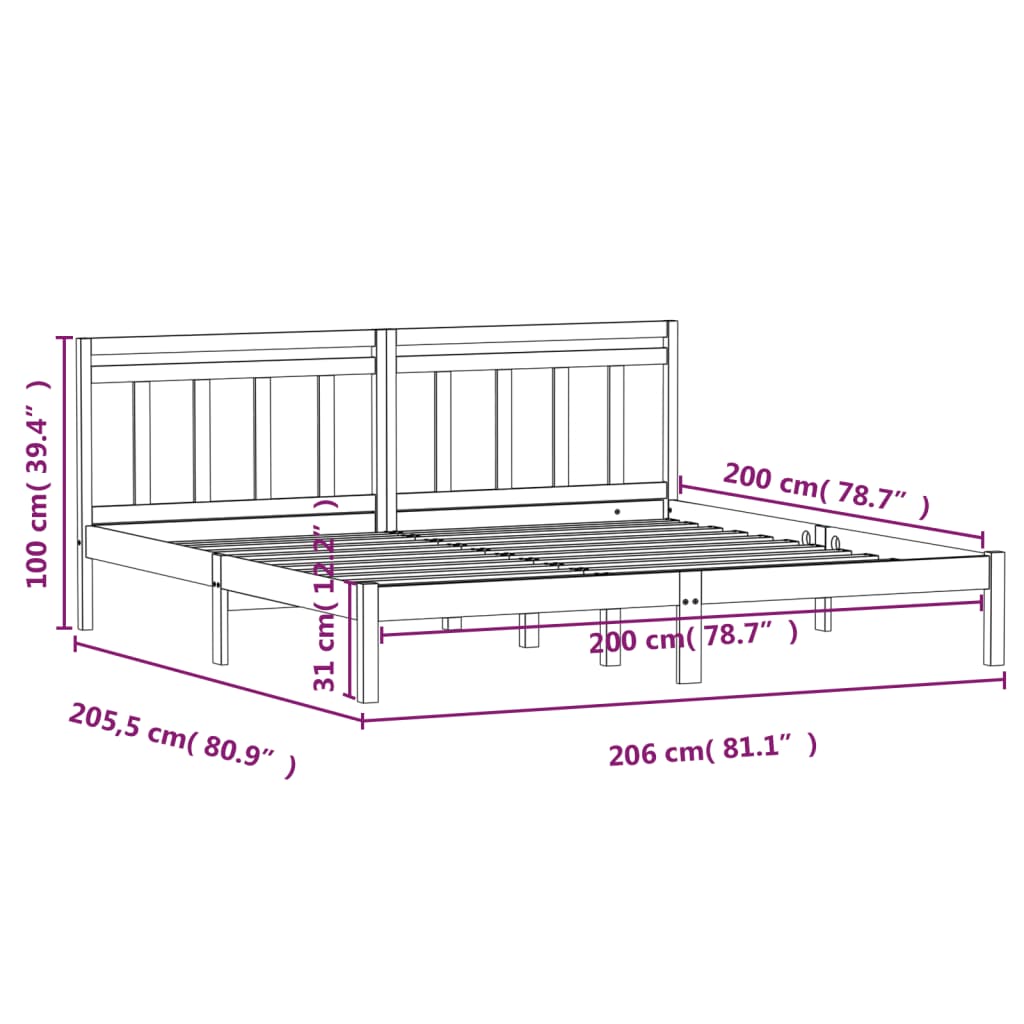 Giroletto in Legno Massello di Pino 200x200 cm cod mxl 53509