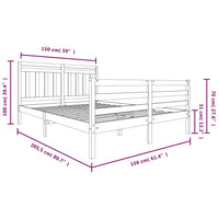 Giroletto in Legno Massello 150x200 cm 5FT King Size cod mxl 54022