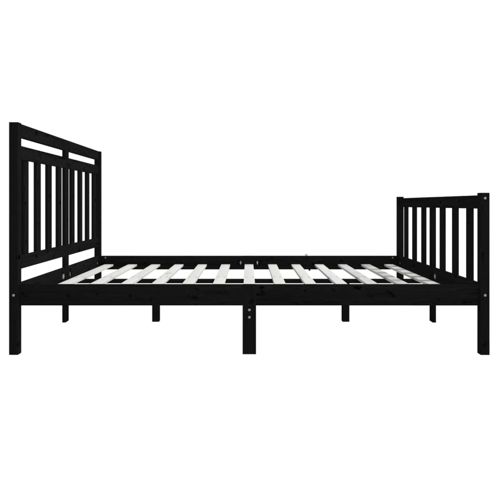 Giroletto Nero in Legno Massello 140x190 cm 3100703