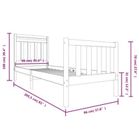 Giroletto in Legno Massello 90x200 cm 3100704