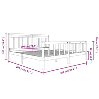 Giroletto Grigio in Legno Massello di Pino 200x200 cm 3100980