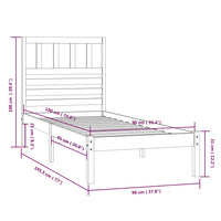 Giroletto 90x190 cm Single in Legno Massello di Pino 3100988