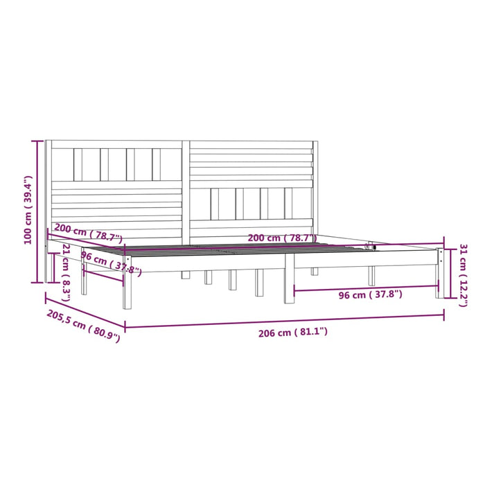 Giroletto Miele in Legno Massello 200x200 cm 3101046