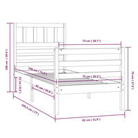 Giroletto 75x190 cm Small Single in Legno Massello 3101048