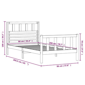 Giroletto in Legno Massello 90x200 cm cod mxl 63754