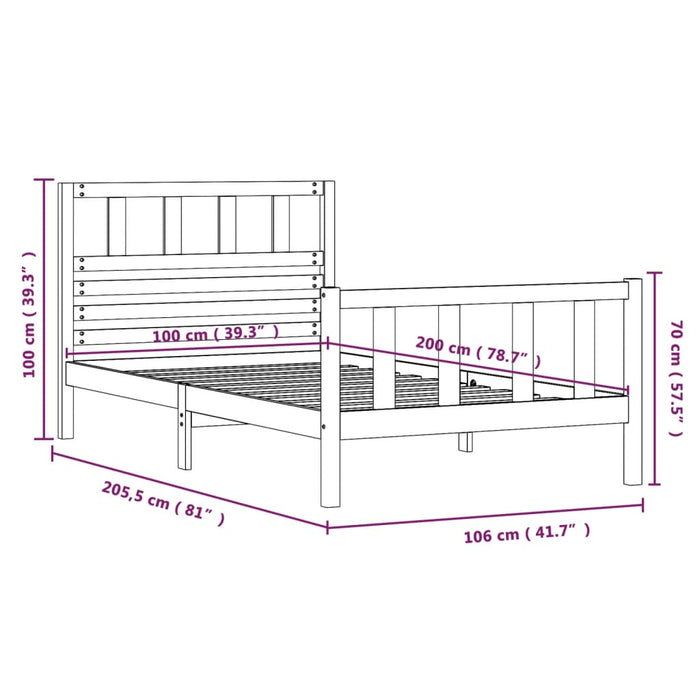 Giroletto in Legno Massello 100x200 cm 3101143