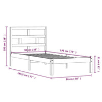 Giroletto in Legno Massello 90x190 cm 3FT Single cod mxl 62090