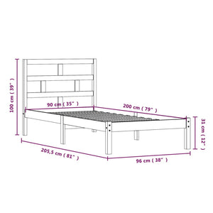 Giroletto in Legno Massello di Pino 90x200 cm cod mxl 65002