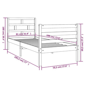 Giroletto 75x190 cm Small Single in Legno Massello 3101243