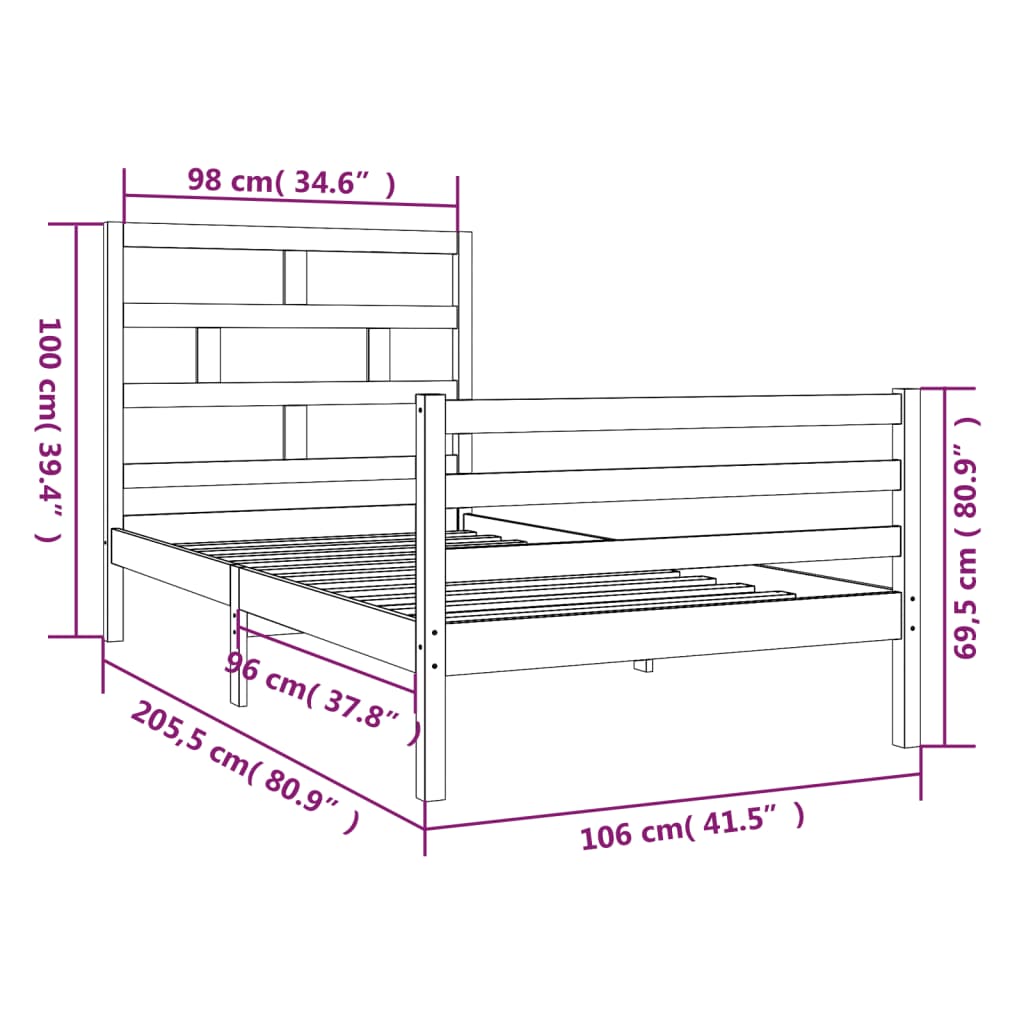 Giroletto in Legno Massello di Pino 100x200 cm cod mxl 54428