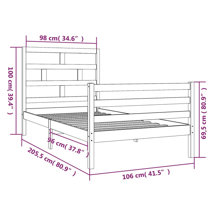 Giroletto in Legno Massello di Pino 100x200 cm cod mxl 54428