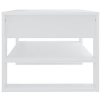 Tavolino da Salotto Bianco 102x55x45 cm Legno Multistrato 810899