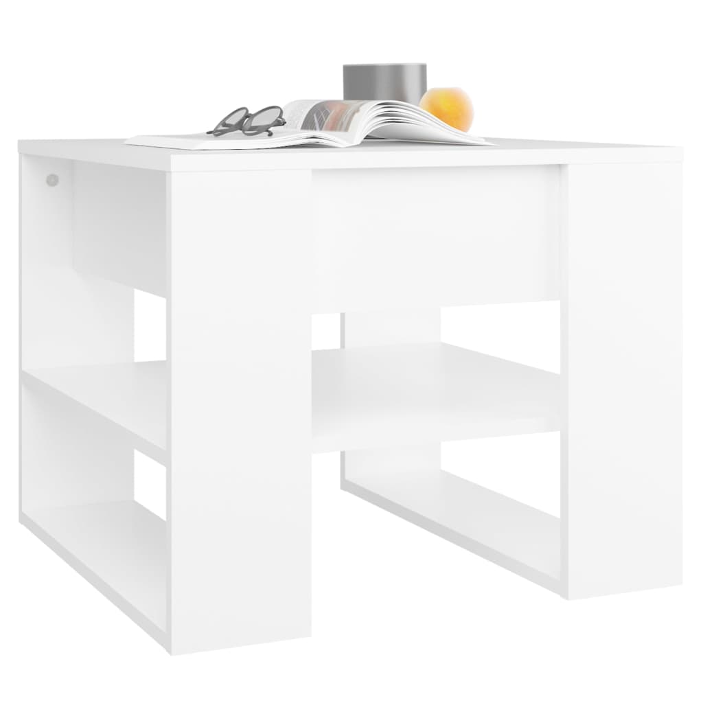 Tavolino da Salotto Bianco 55,5x55x45 cm in Legno Multistrato cod mxl 5865