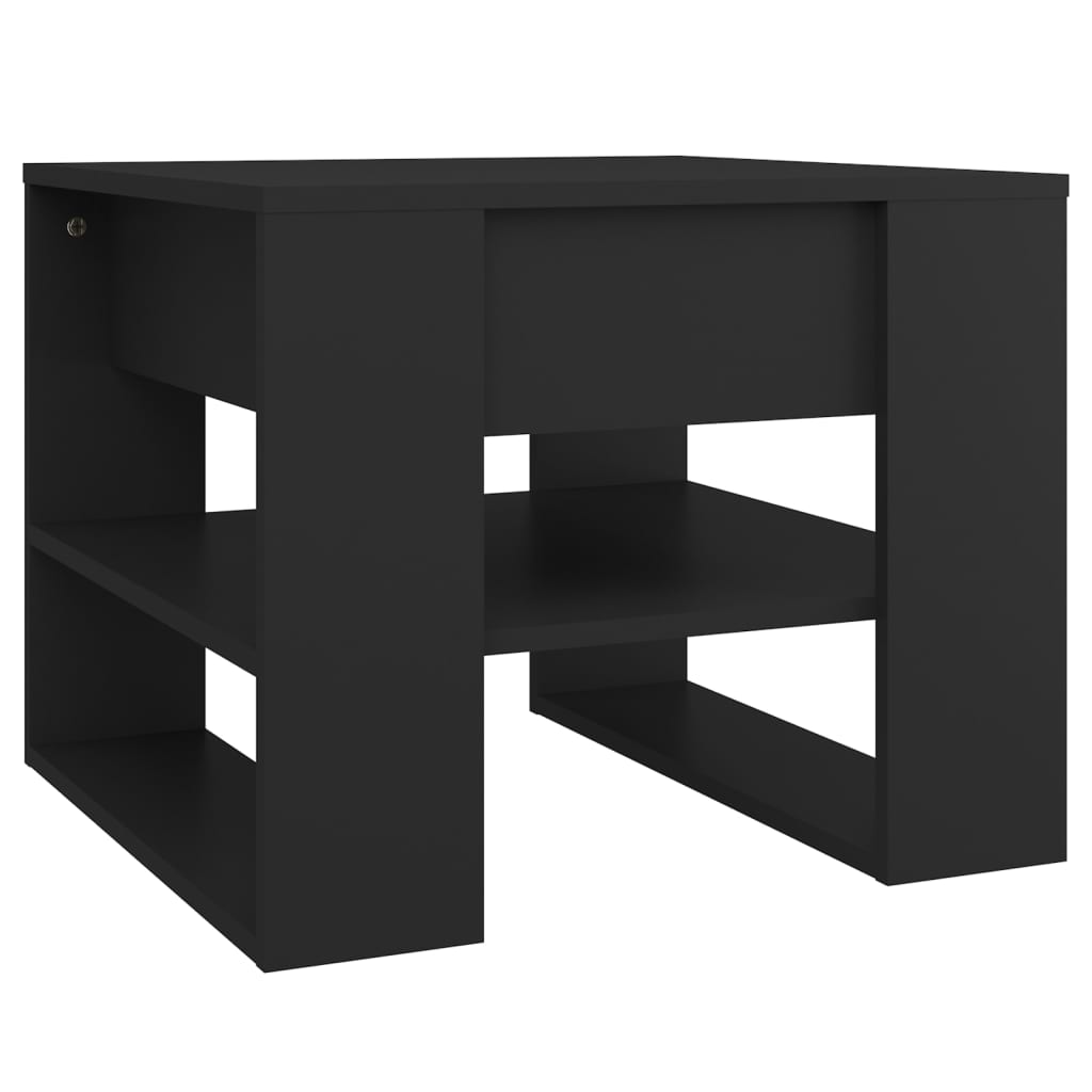 Tavolino da Salotto Nero 55,5x55x45 cm in Legno Multistrato cod mxl 20736