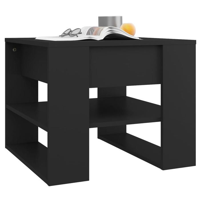 Tavolino da Salotto Nero 55,5x55x45 cm in Legno Multistrato cod mxl 20736