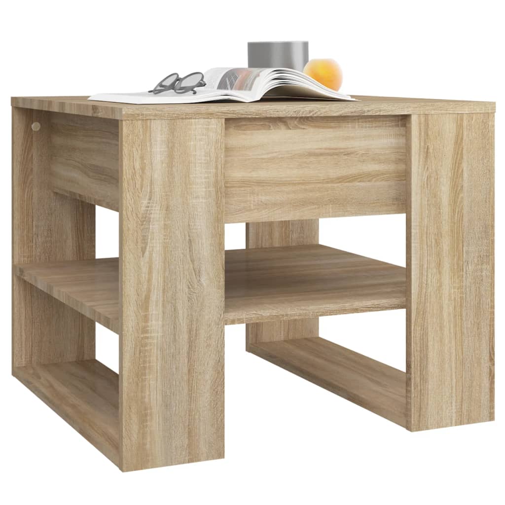 Tavolino Salotto Rovere Sonoma 55,5x55x45 cm Legno Multistrato 810911