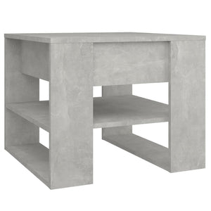 Tavolino Salotto Grigio Cemento 55,5x55x45 cm Legno Multistrato cod mxl 14003